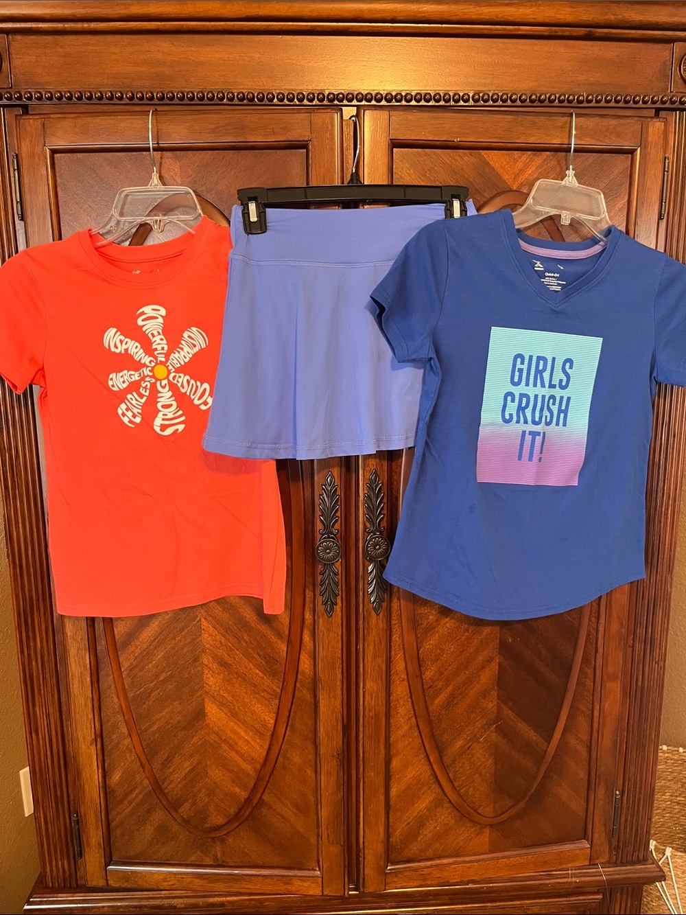 Xersion Girls' Active Tee & Skort Set - Blue, Purple, Peach